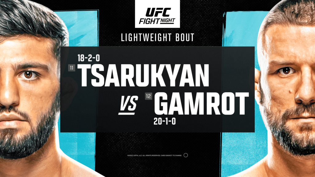 Watch UFC Fight Night: Tsarukyan vs. Gamrot 6/25/22
