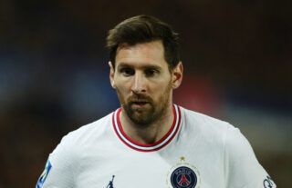 Messi playing for PSG.