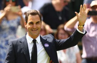 Federer at Wimbledon.