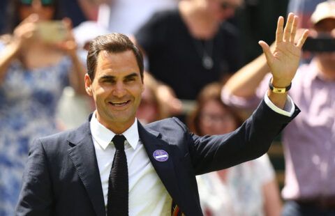 Federer at Wimbledon.