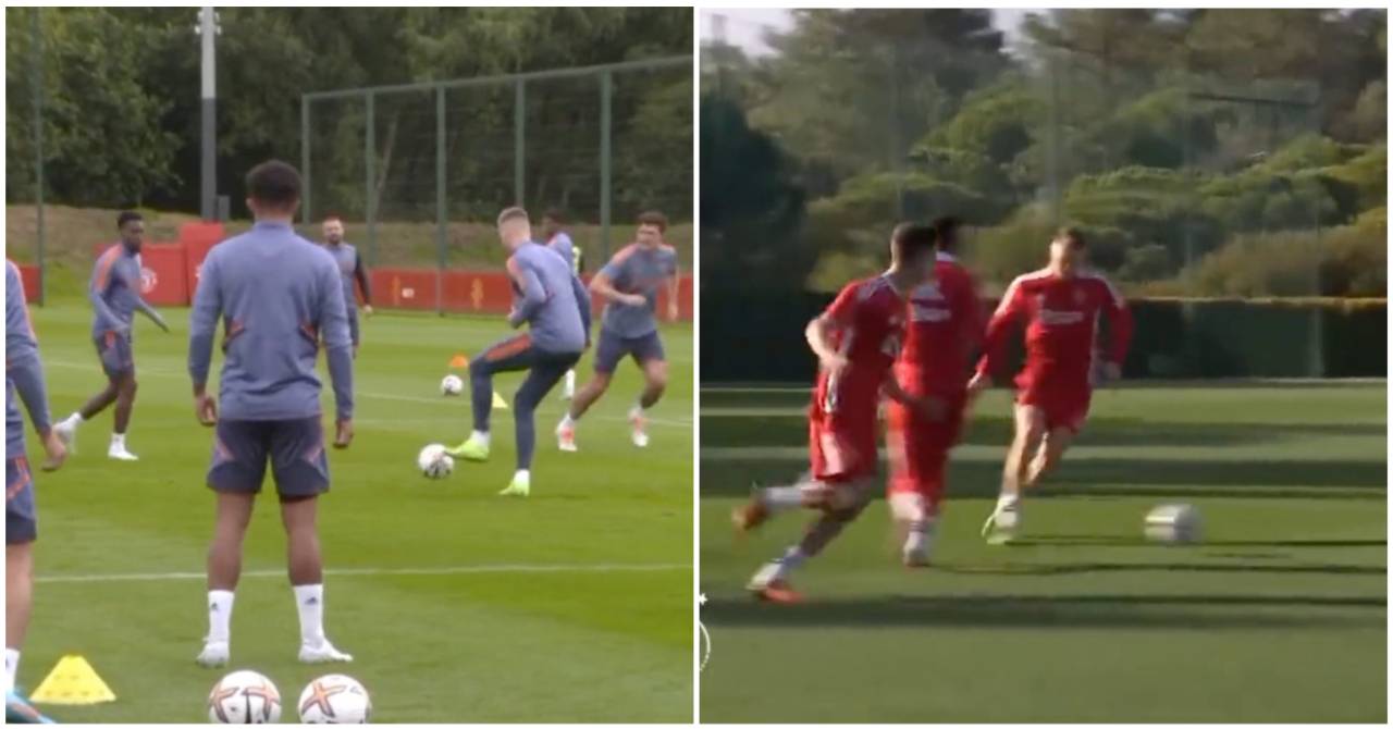 Man Utd vs Ajax training drill