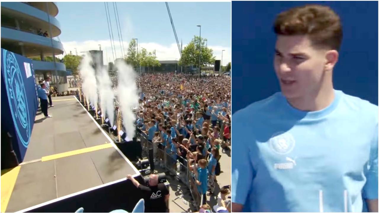 Man City fans are being mocked for the reception they gave Julian Alvarez at presentation