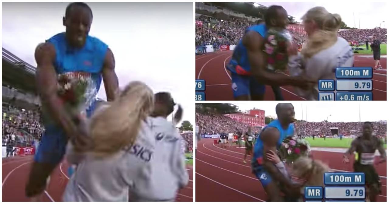 Usain Bolt flower girl