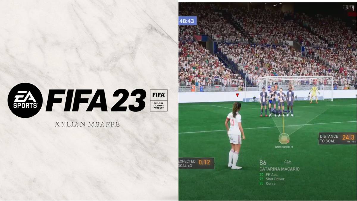 FIFA 23 logo and Free-kick