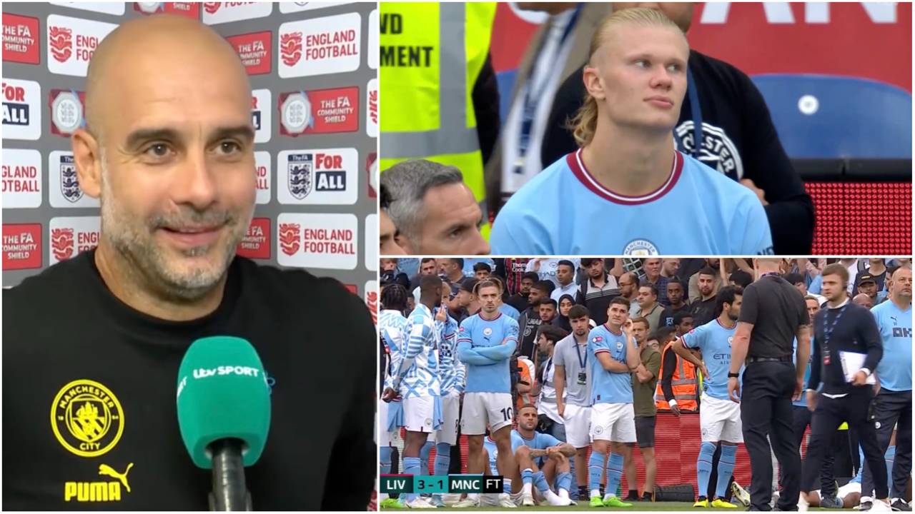 Man City accused of not collecting Community Shield runners-up medals - Pep Guardiola responds