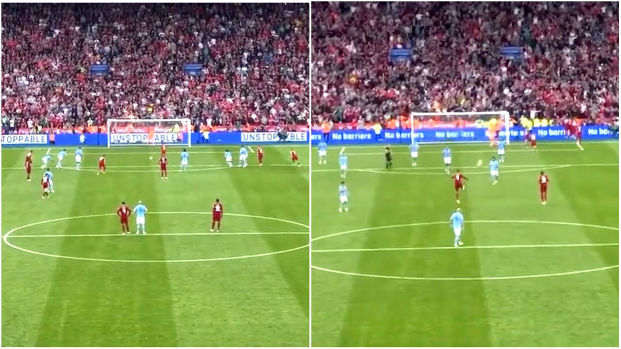 Fan footage shows Man City players weren’t happy with Van Dijk after Mo Salah’s penalty