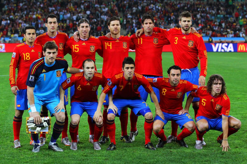 Spain's XI vs Germany at 2010 World Cup