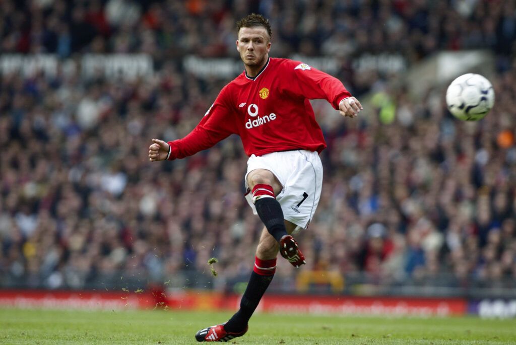 David Beckham in action