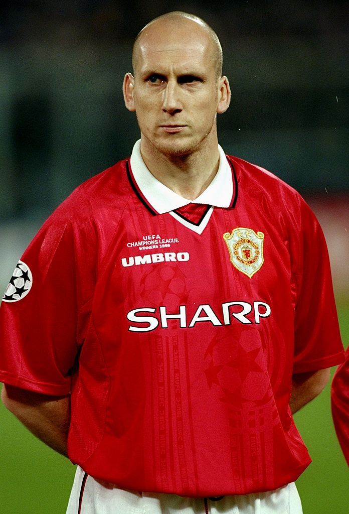 Jaap Stam with Manchester United