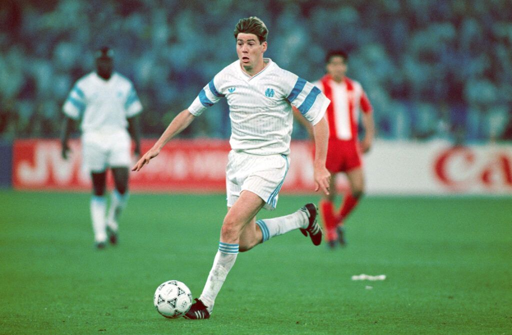 Waddle playing for Marseille in 1991