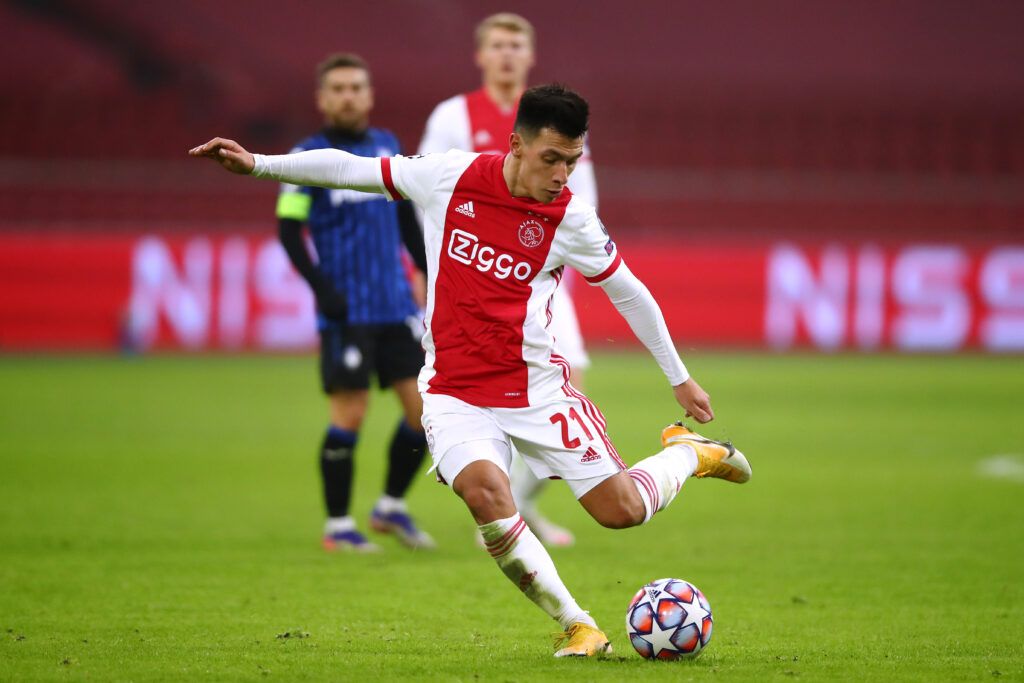 Lisandro Martinez in action for Ajax