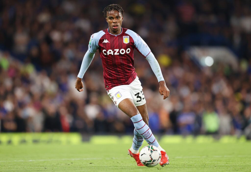 Chukwuemeka playing for Aston Villa's first team in 2021