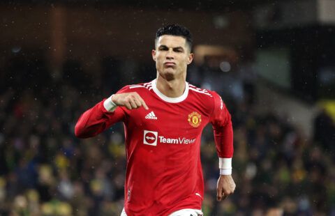 Cristiano Ronaldo celebrates Man Utd goal