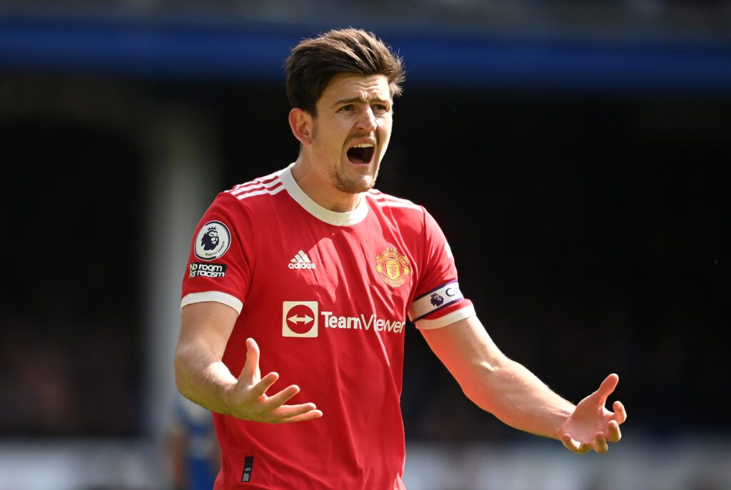 Harry Maguire frustrated