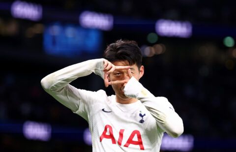 Tottenham's Son celebrates