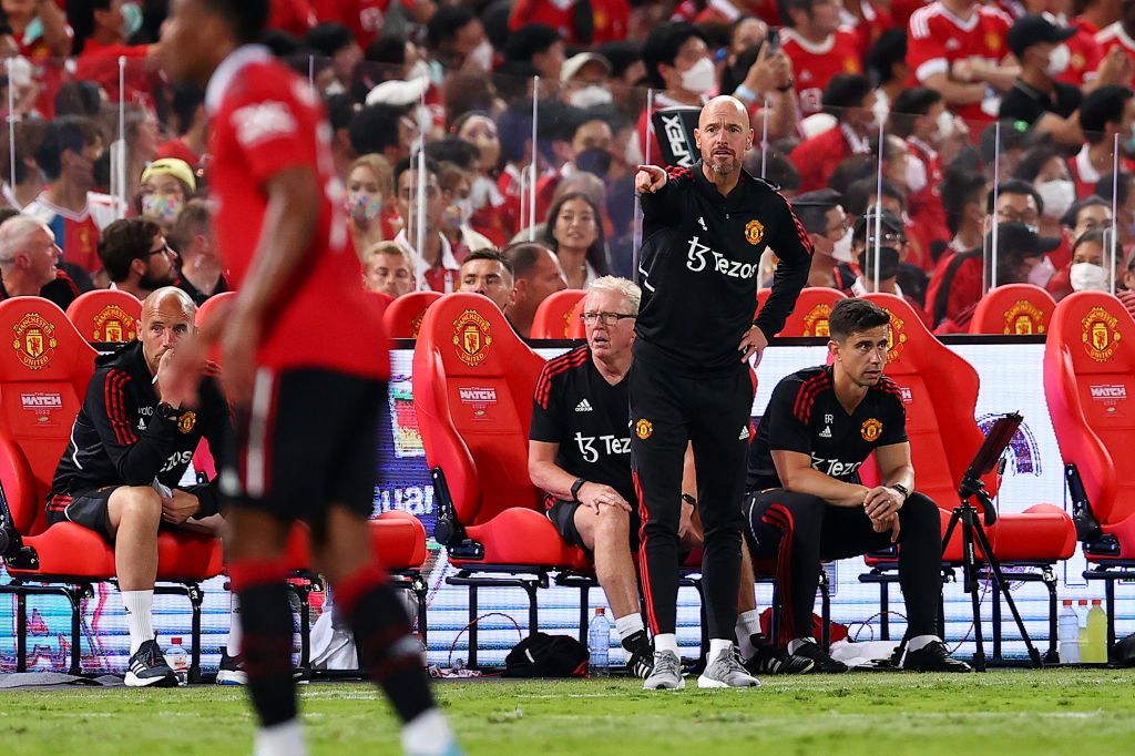 Erik ten Hag during Man United vs Liverpool