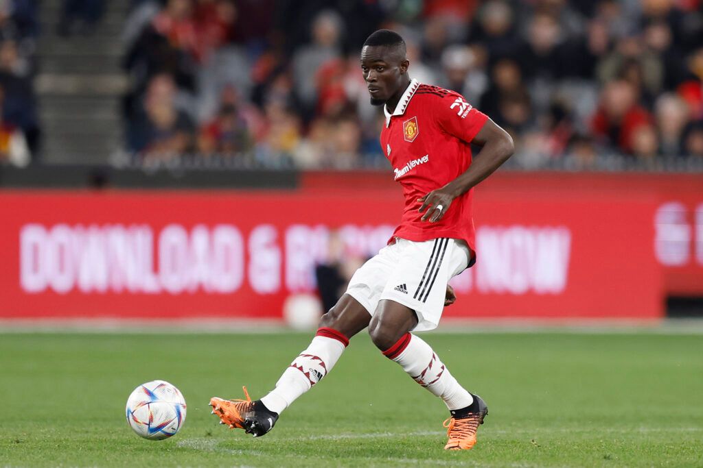 Man Utd's Bailly in action