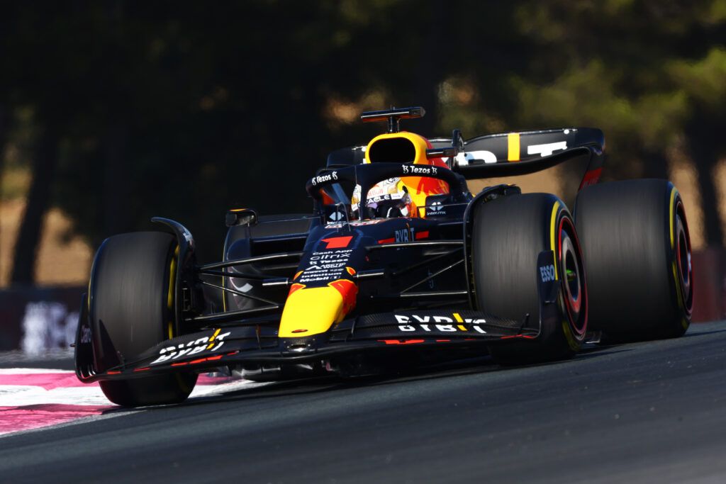 Max Verstappen drives the Red Bull
