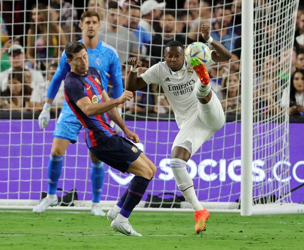 David Alaba in action for Real Madrid vs Barcelona