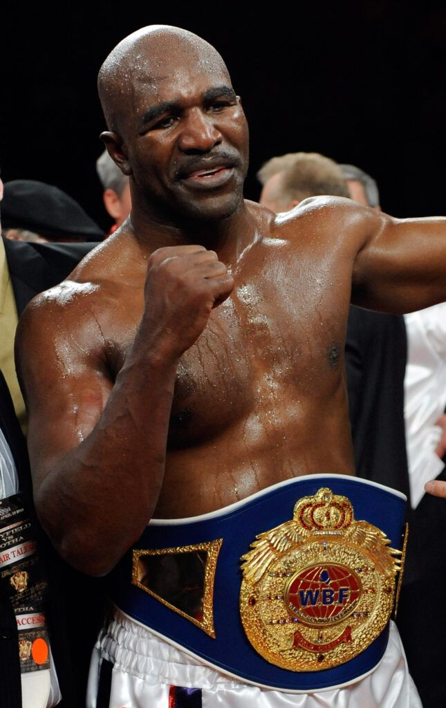 Evander Holyfield, aged 59, is looking seriously jacked these days