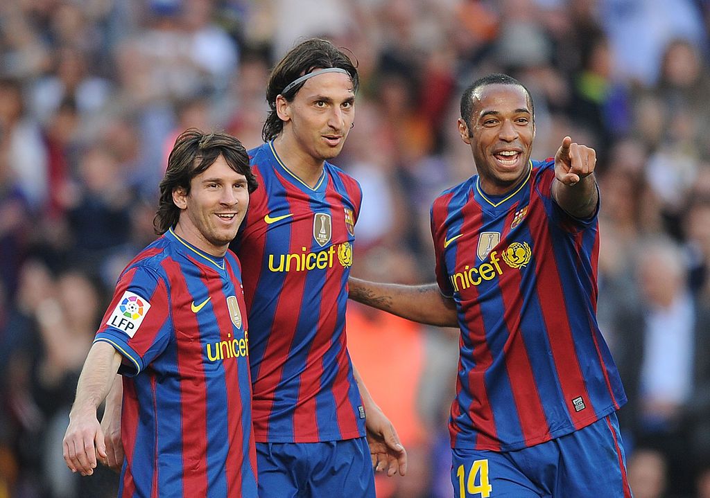 Messi, Zlatan & Henry with Barcelona