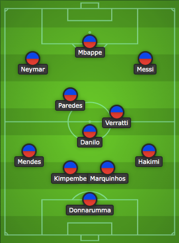 PSG's best XI