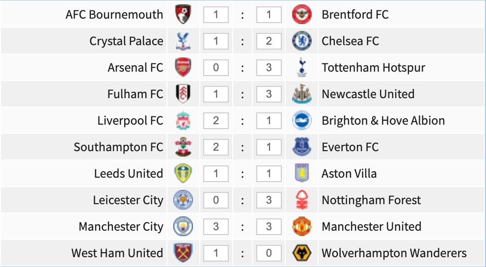 Premier League game-week 9 predictions.