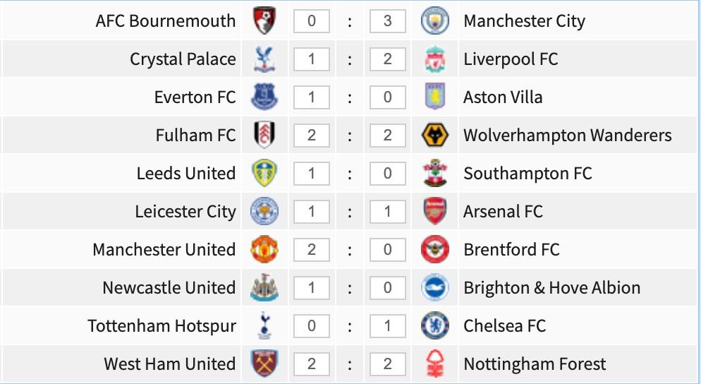 Premier League game-week 25 predictions.