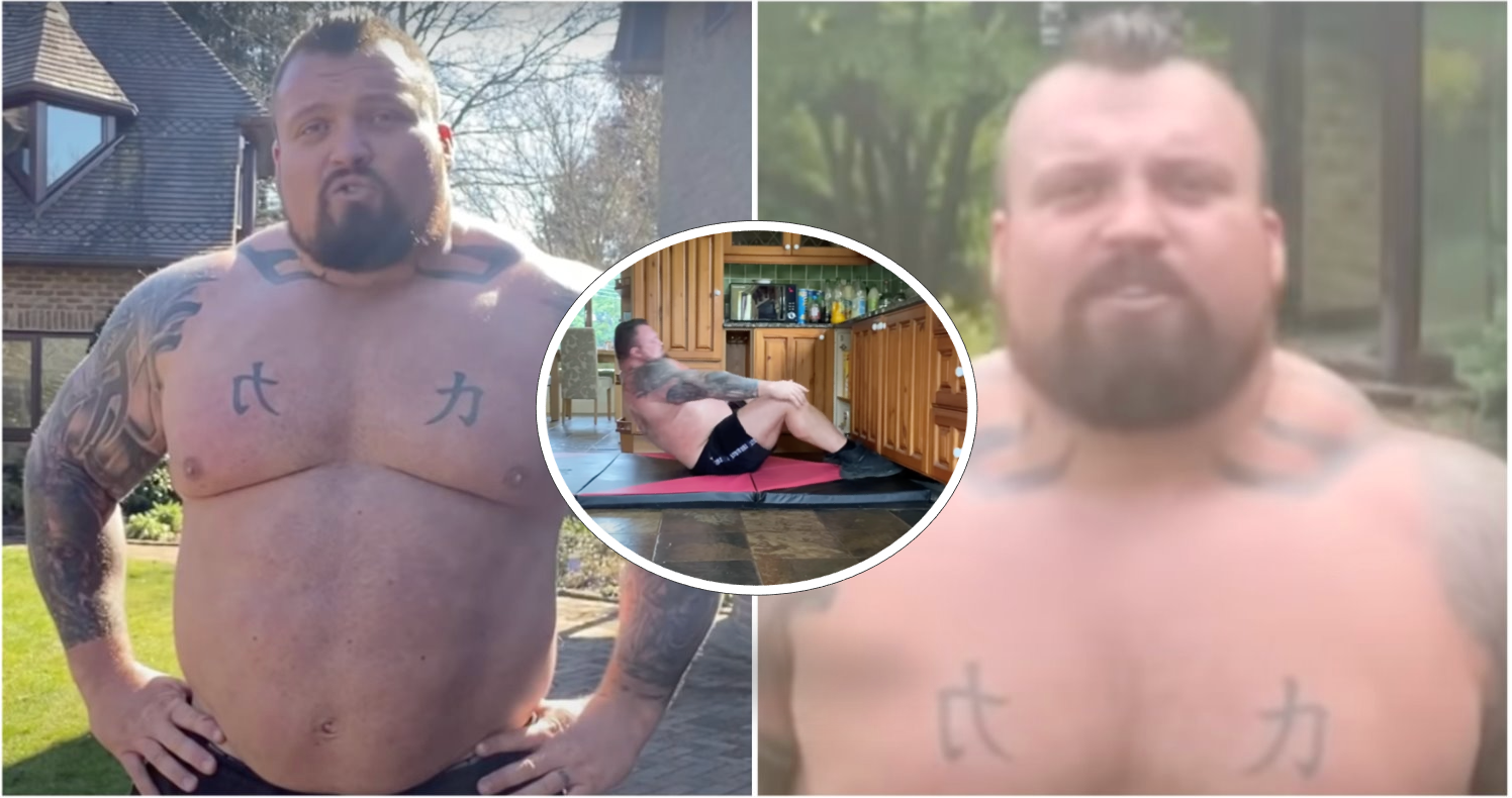 Eddie Hall 100 sit ups every day for a month led to extreme body transformation