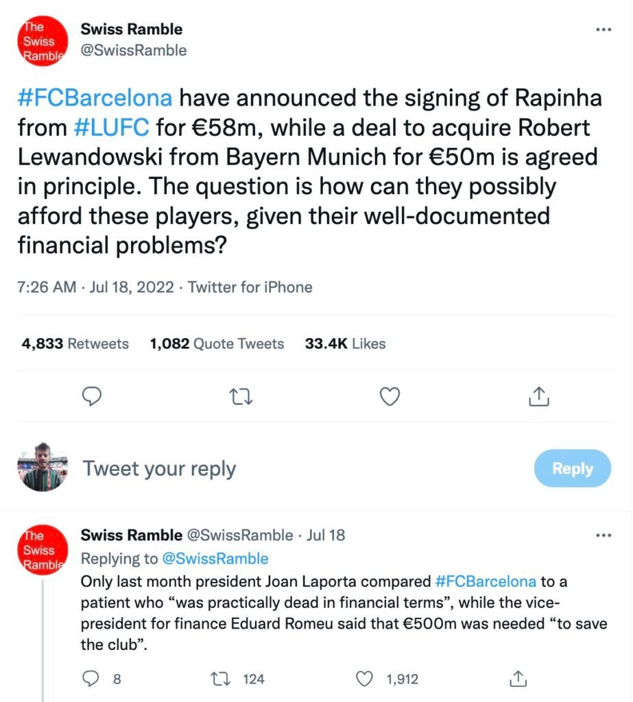 Tema në Twitter shpjegon situatën e Barcelonës.