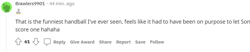 Fan reaction from Reddit as Spurs receive a questionable handball in pre-season