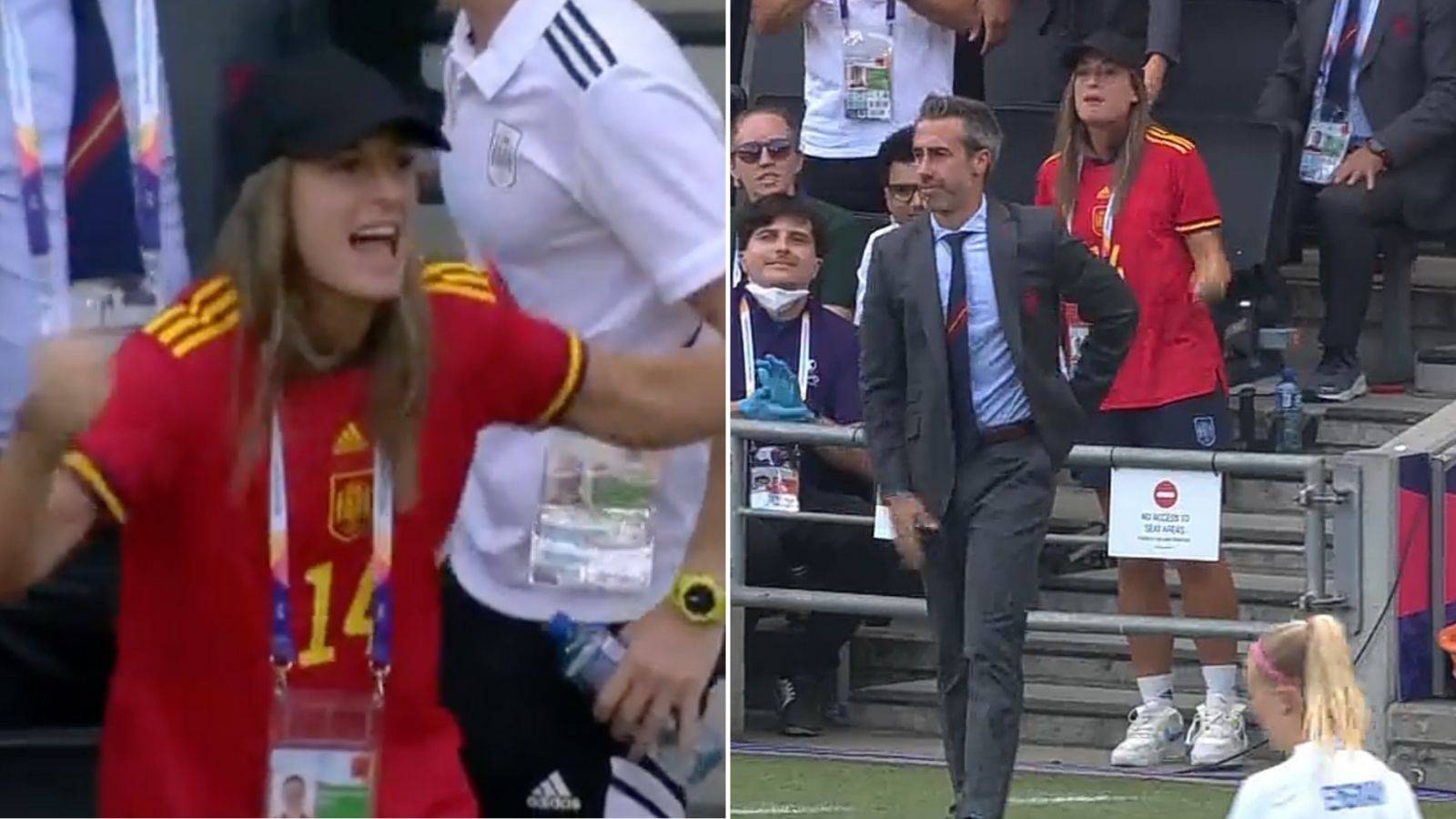 Alexia Putellas celebrates for Spain at Euro 2022