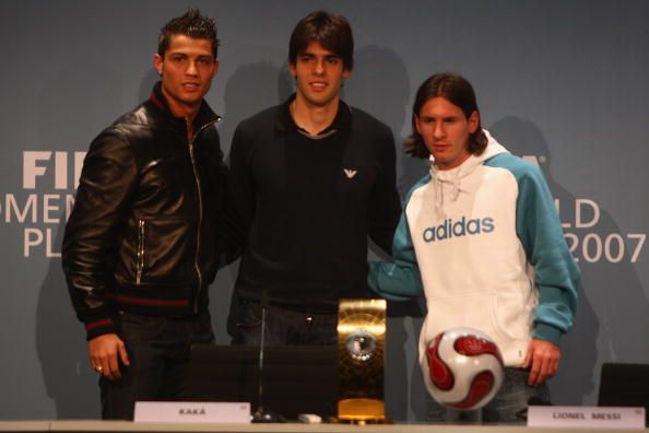 Ronaldo, Kaka and Messi.