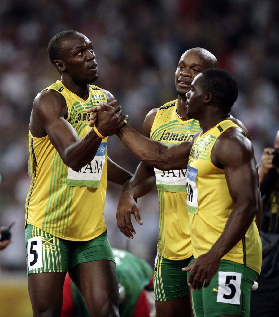 Jamaica's Bolt and Powell.
