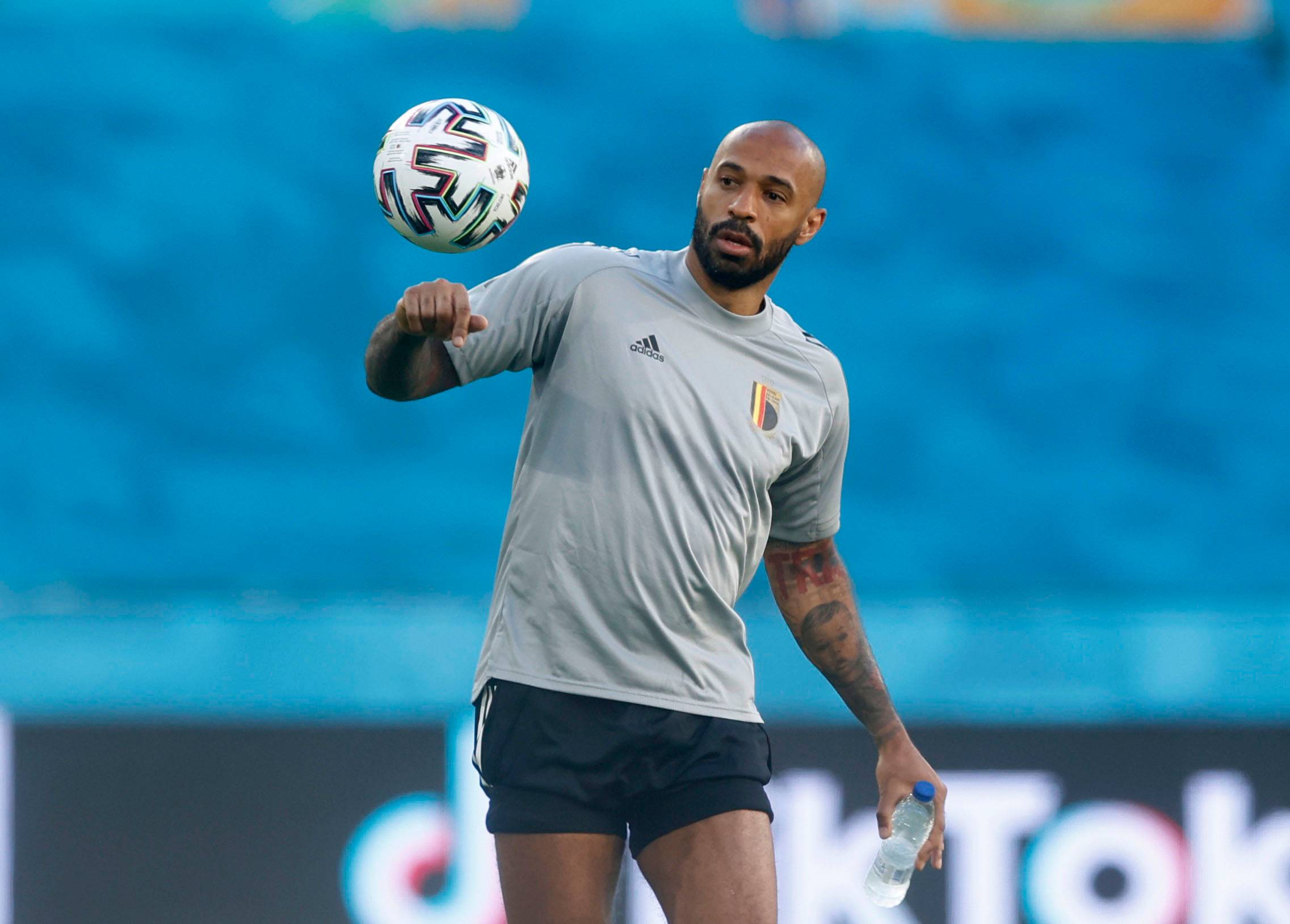Thierry Henry in Belgium training