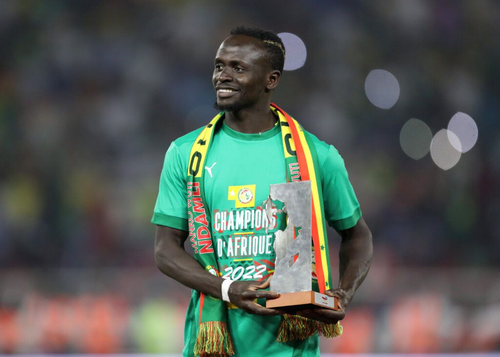 Sadio Mane after winning AFCON with Senegal