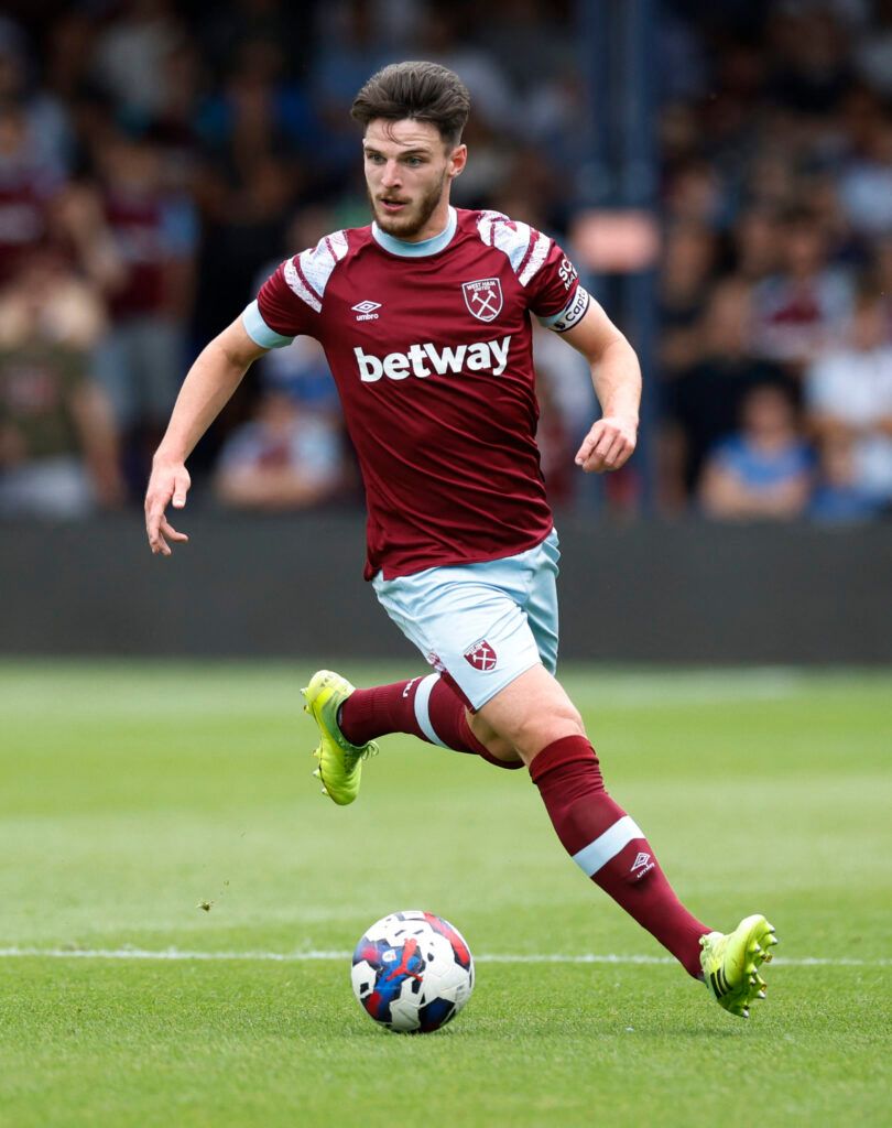 Rice on the ball for West Ham.
