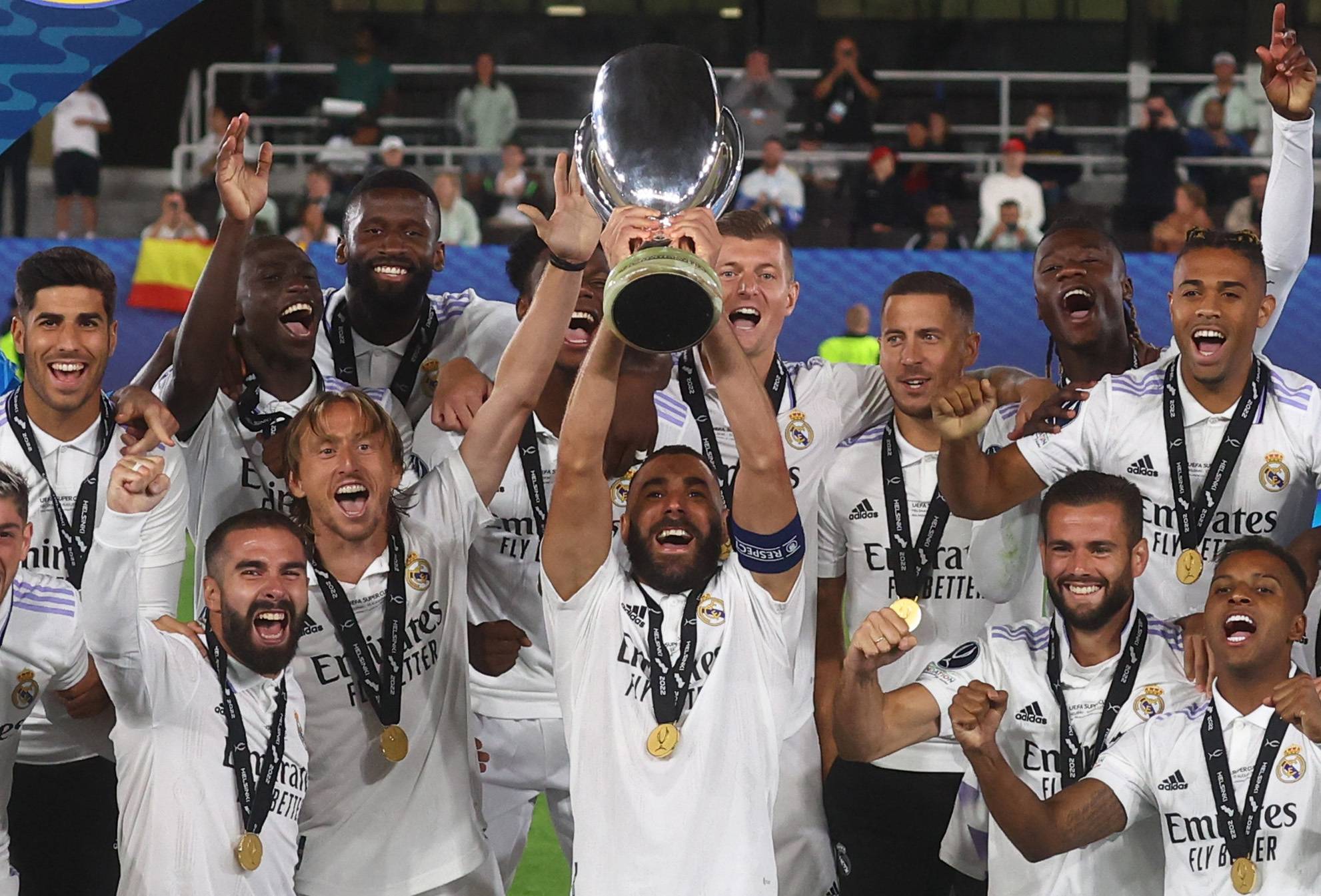 Real Madrid win the UEFA Super Cup.