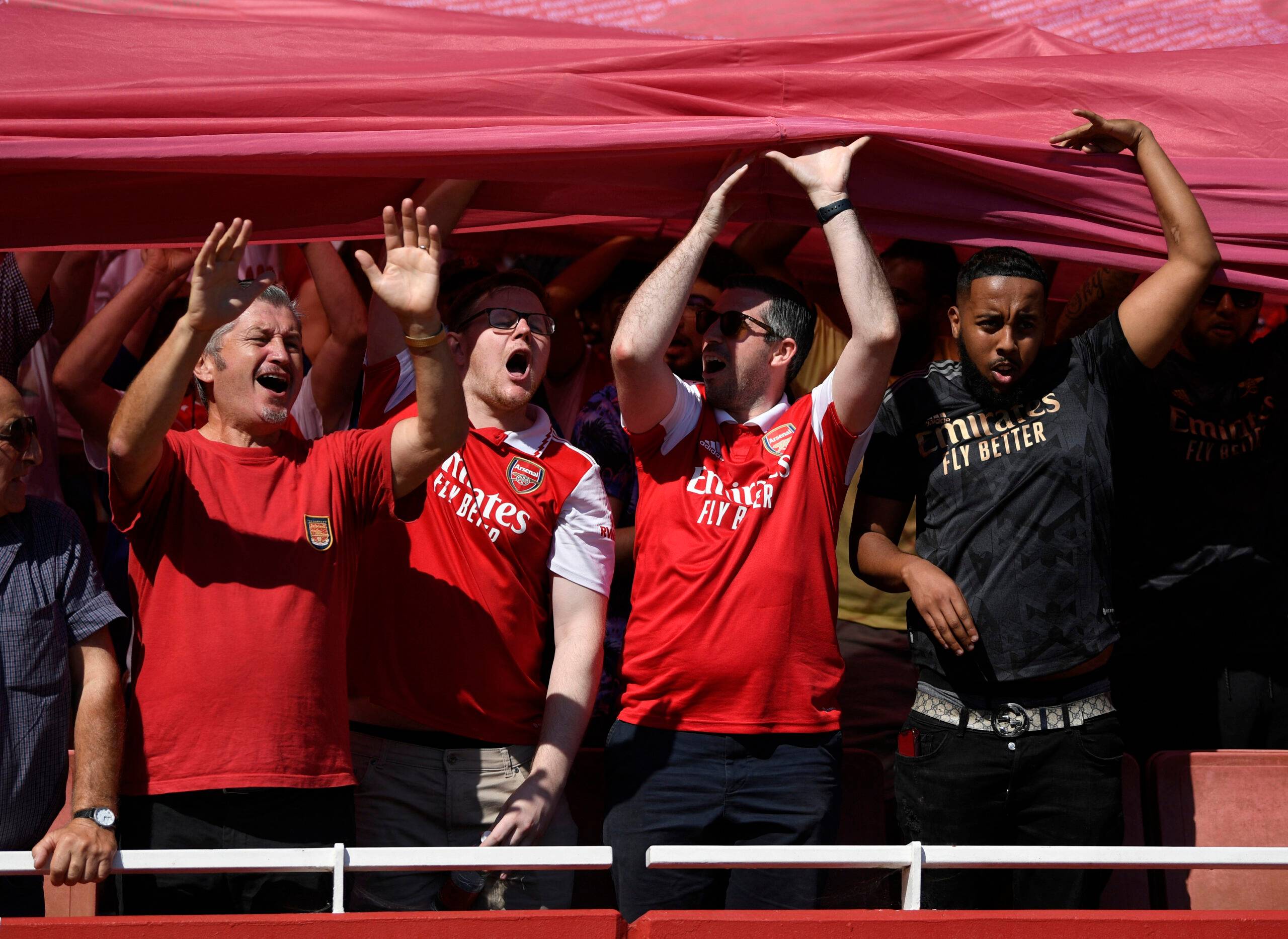 Fans at Arsenal vs Leicester.