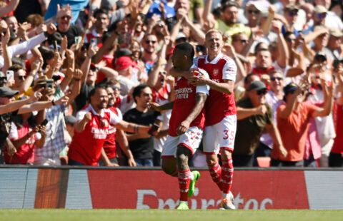 Arsenal's Jesus celebrates.