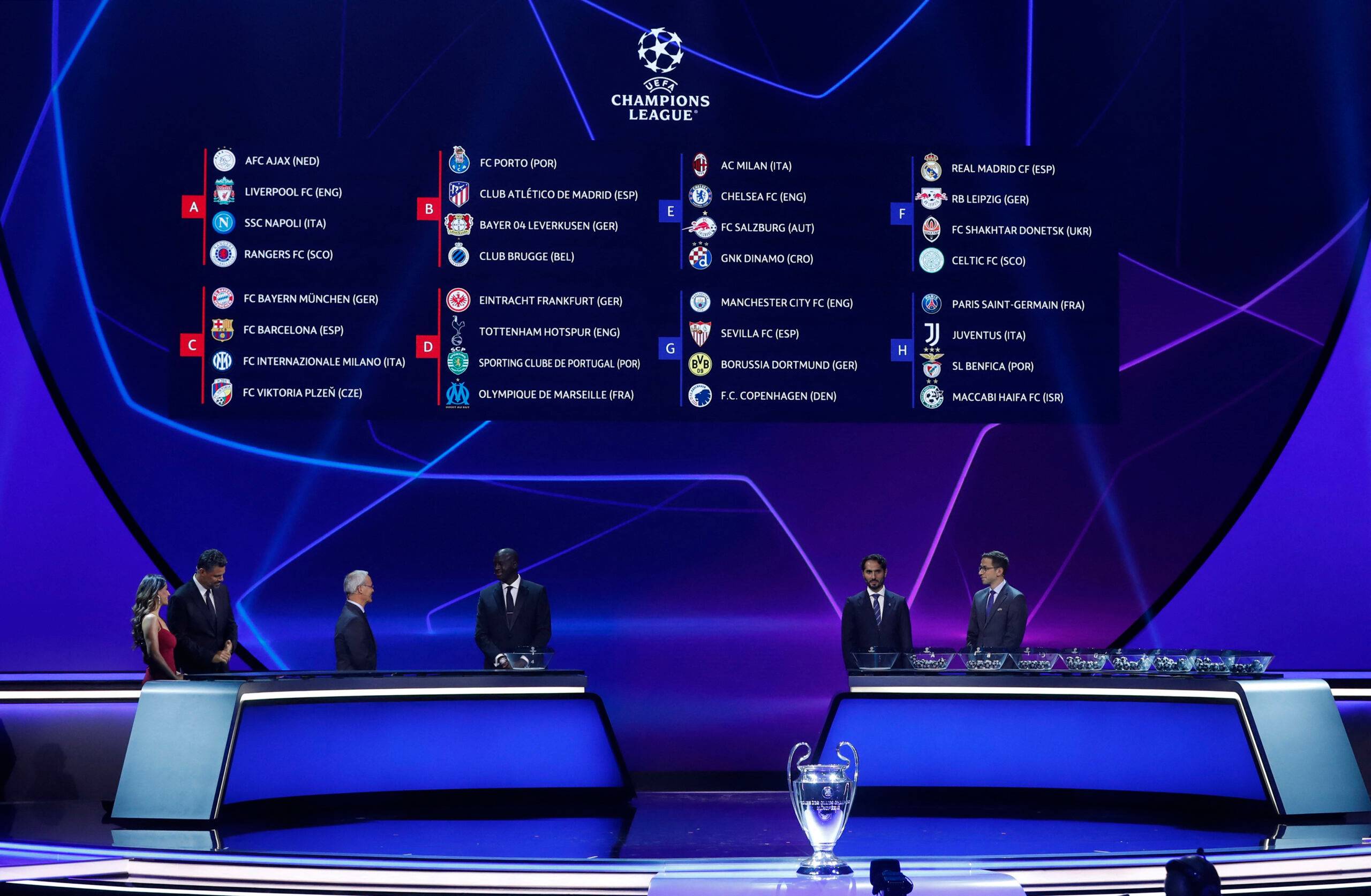 Champions League group stage draw.