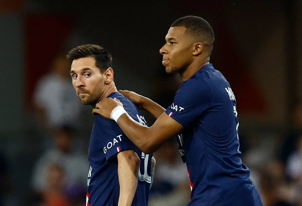 PSG's Messi and Mbappe.