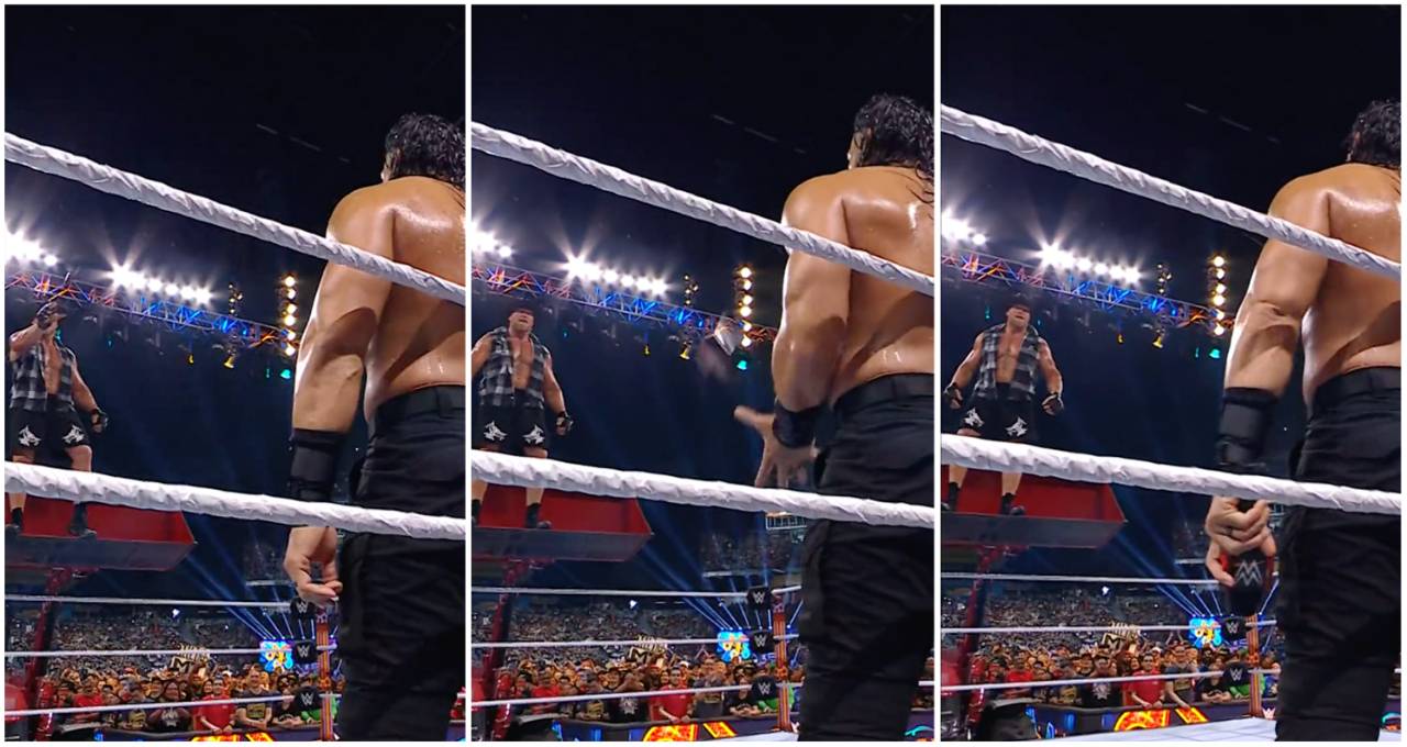 WWE SummerSlam: New angle of Roman Reigns' mic catch moment with Brock Lesnar