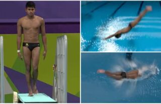 Commonwealth Games: Diver gets routine horribly wrong & belly flops