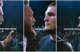 Conor McGregor vs Khabib UFC 229: Up close footage of face off is chilling