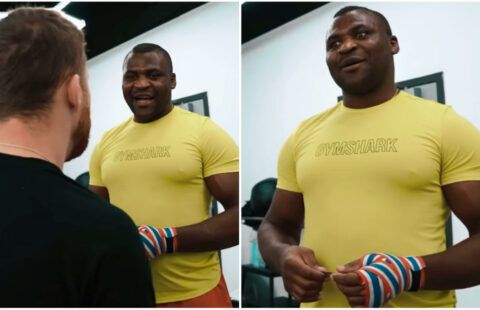 Francis Ngannou currently weighs over the UFC heavyweight limit