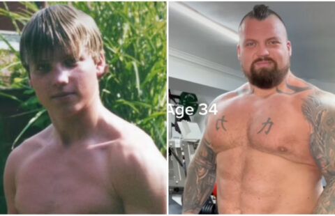 Eddie Hall shares photo of himself aged 14 & has blown fans' minds