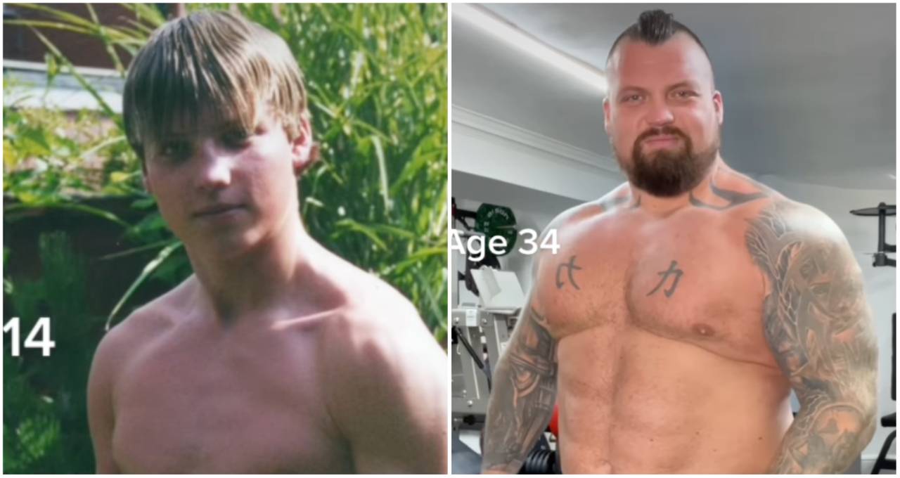 Eddie Hall shares photo of himself aged 14 & has blown fans' minds