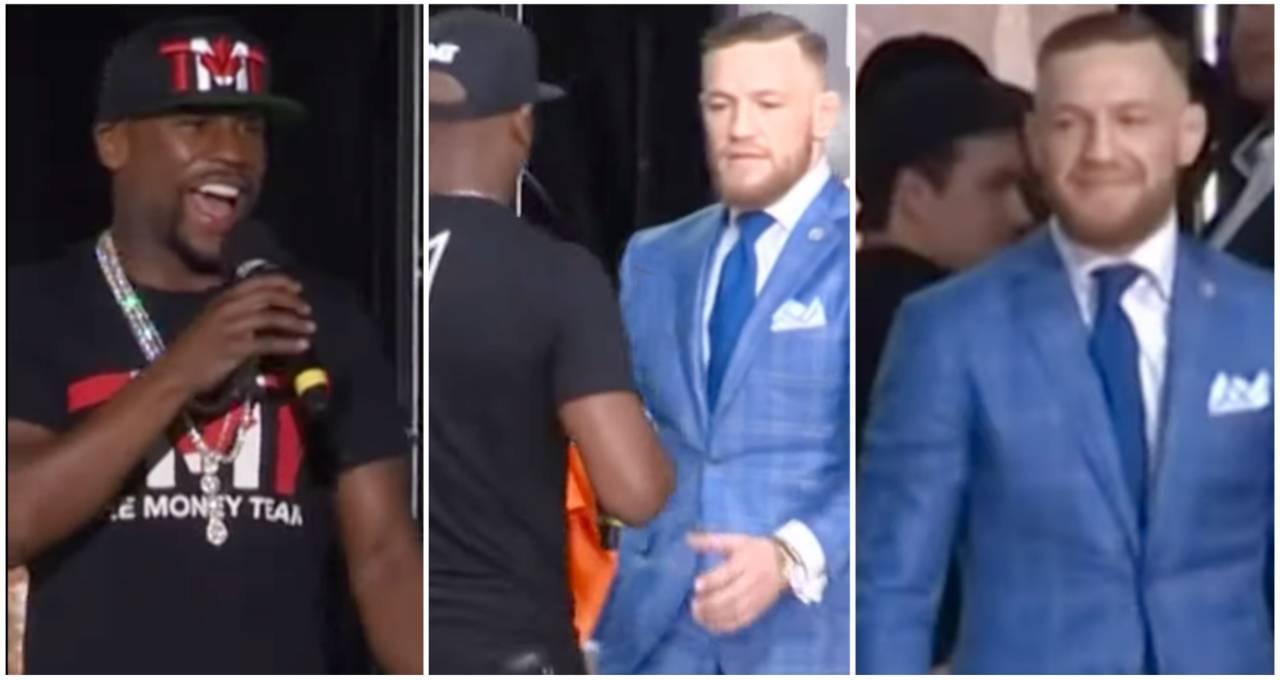 Floyd Mayweather vs Conor McGregor: When the two 'nearly broke character' in presser