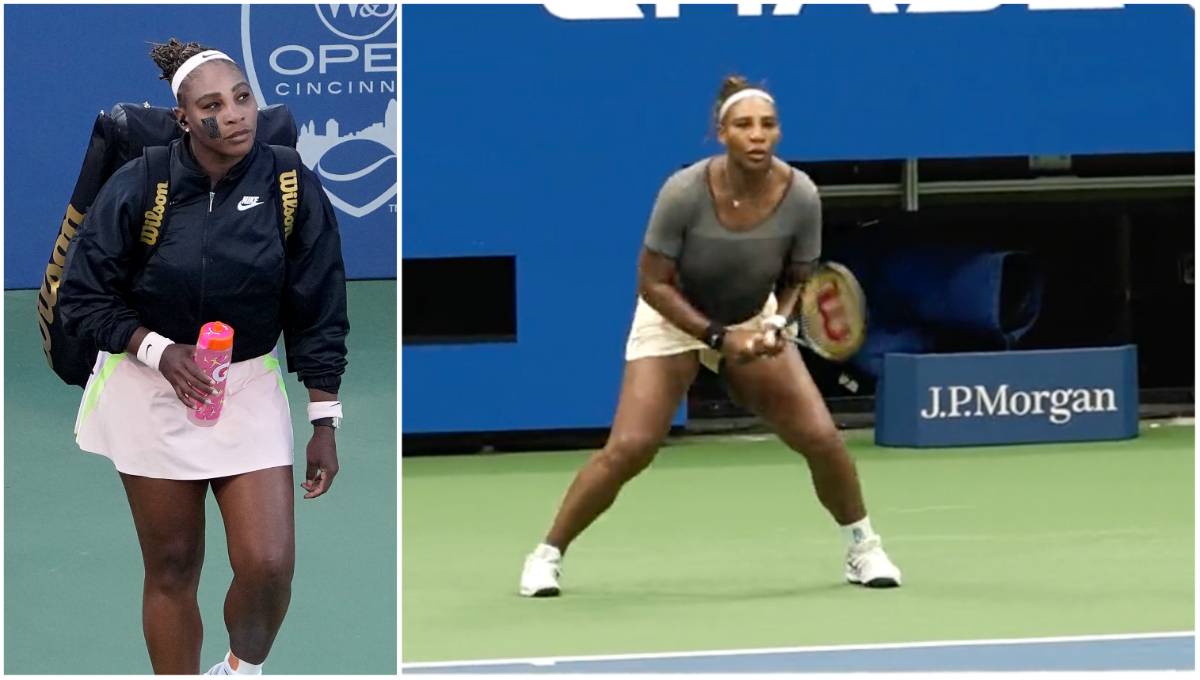 Serena Williams training for the US Open